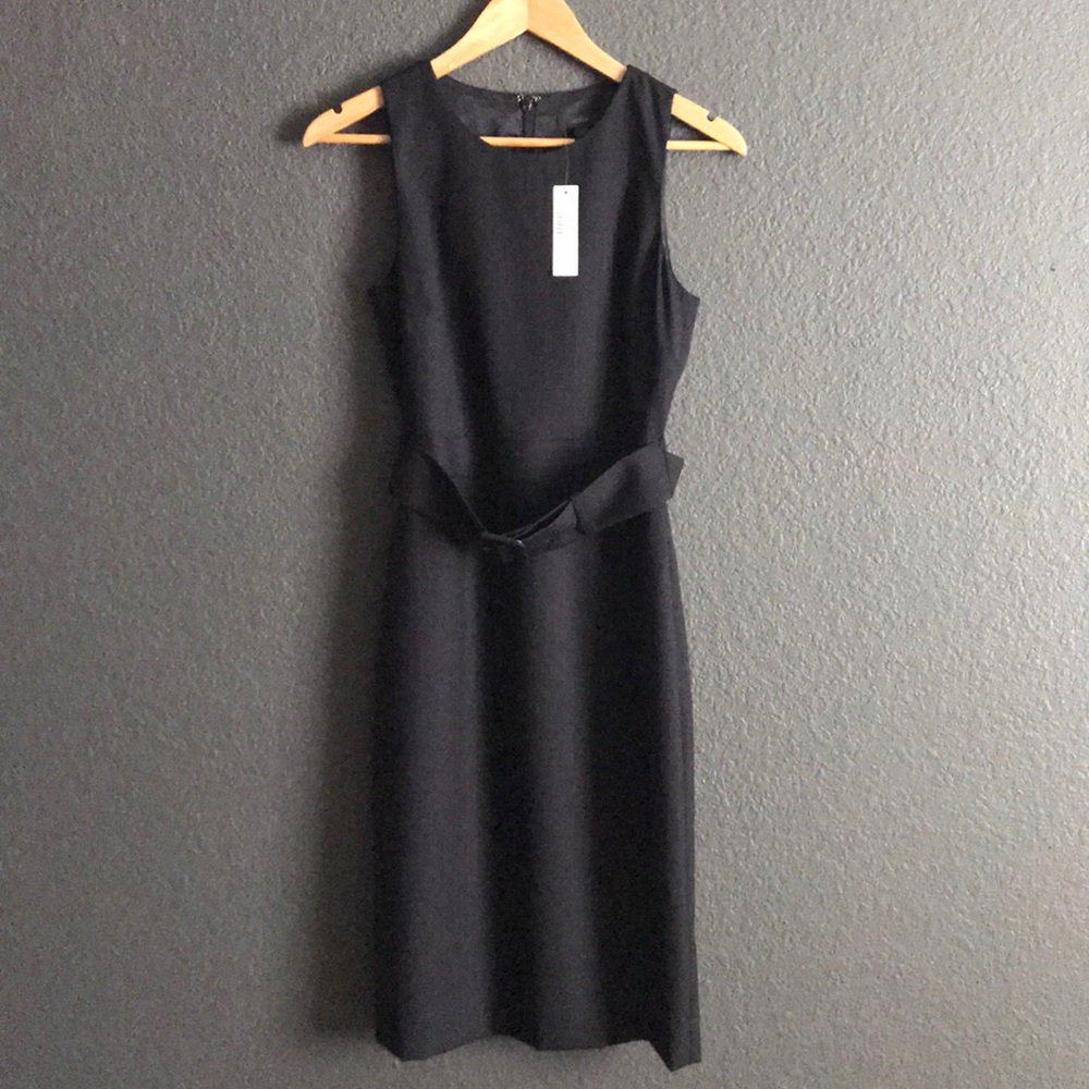 J. Crew Navy Pinstripe Work Dress